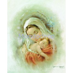 Stampa con raffigurazione: Madonna con Bambino (Parisi)