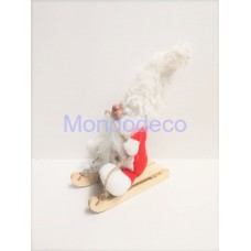 Gnomo - Elfo di Natale su slittino - Maschio - adatto alle decorazioni 