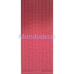 Etichette adesive e decorative con stelline effetto velluto color rosso